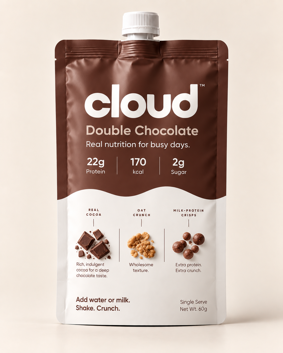 CLOUD Double Chocolate concept pouch