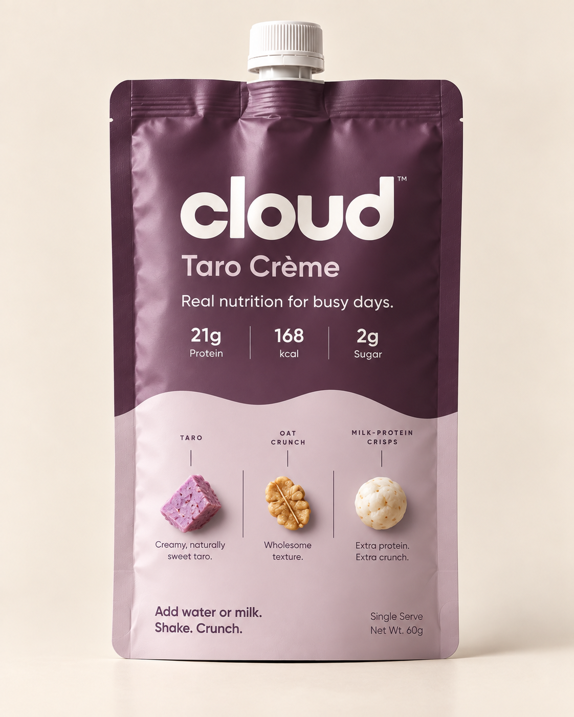 CLOUD Taro Crème concept pouch