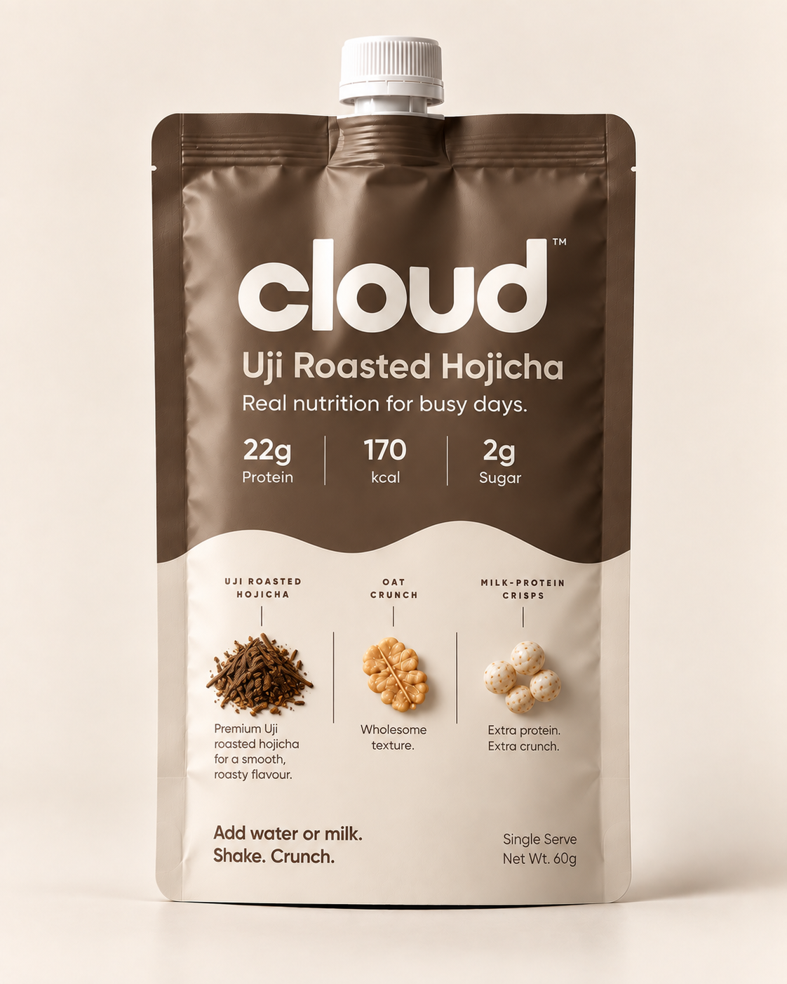 CLOUD Uji Roasted Hojicha concept pouch